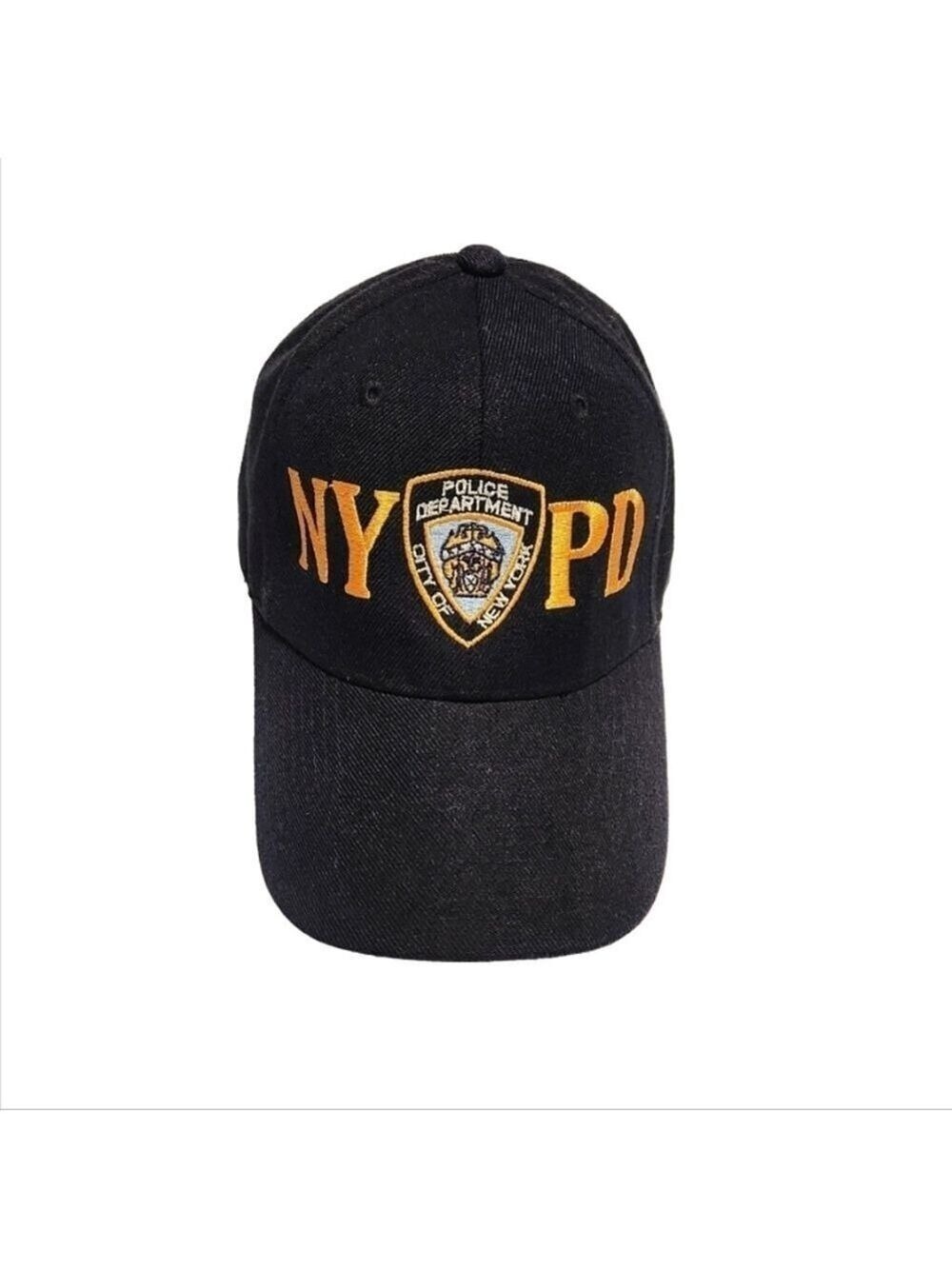Vintage NYPD City of New York Baseball Cap Black Gold